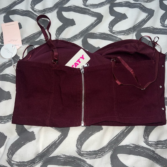 Burgundy Crop top - Picture 2 of 2